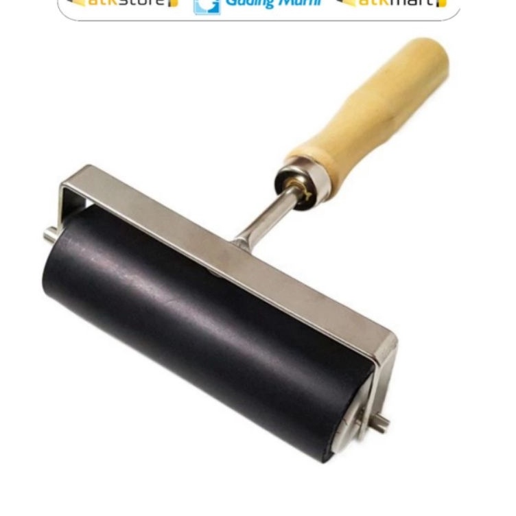 

KODE Q6P8 V Tec Roller Rubber 5 1 15 cm Wood Handle Roll Kanvas Roll Lino