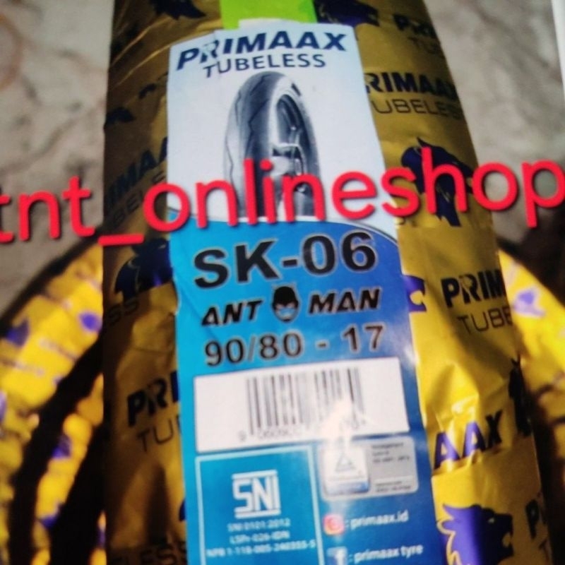 BAN LUAR 70/90-17 80/80-17 90/80-17 SK06 PRIMAAX TUBLESS