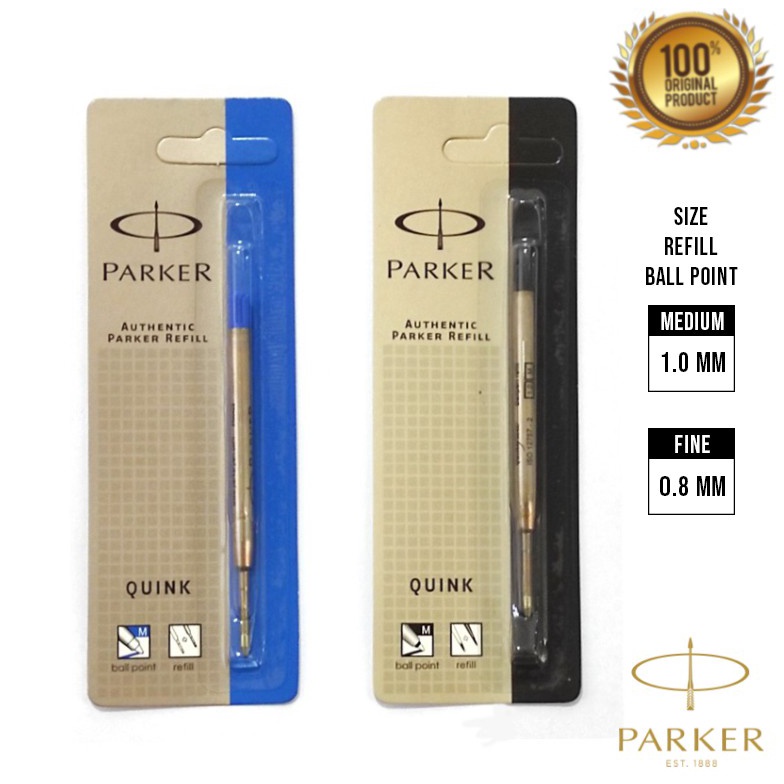 

KODE O1X9 ISI PEN REFFIL PARKER BALLPOINT ORIGINAL