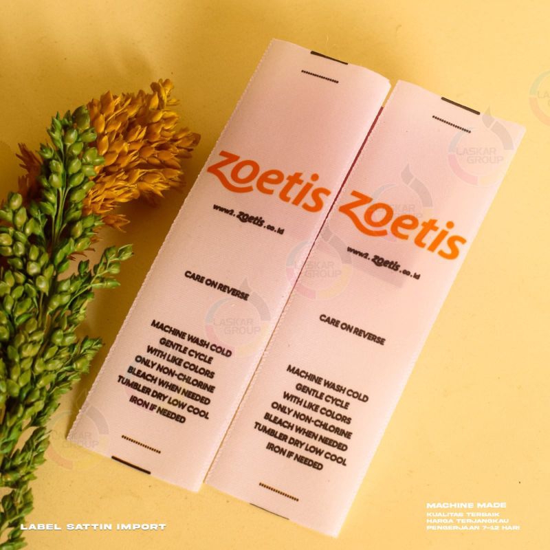 

label satin