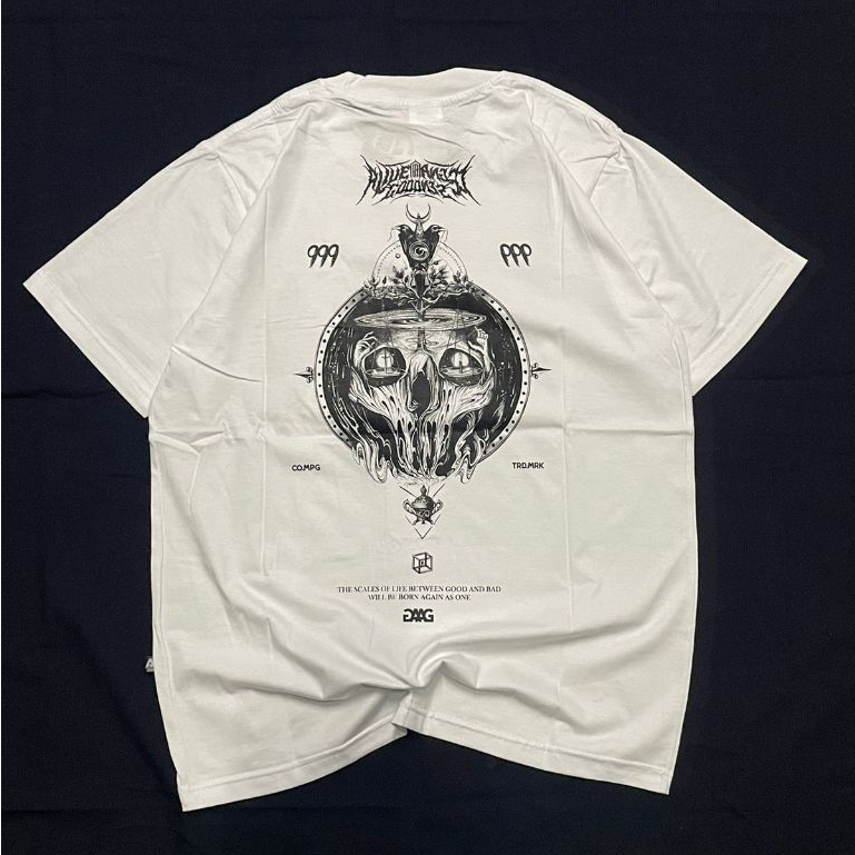 TSHIRT WHITE SCALES OF LIFE ORIGINAL LOKAL BRAND AAG / BAJU PUTIH PRIA WANITA / PLURALISME / KAOS PU