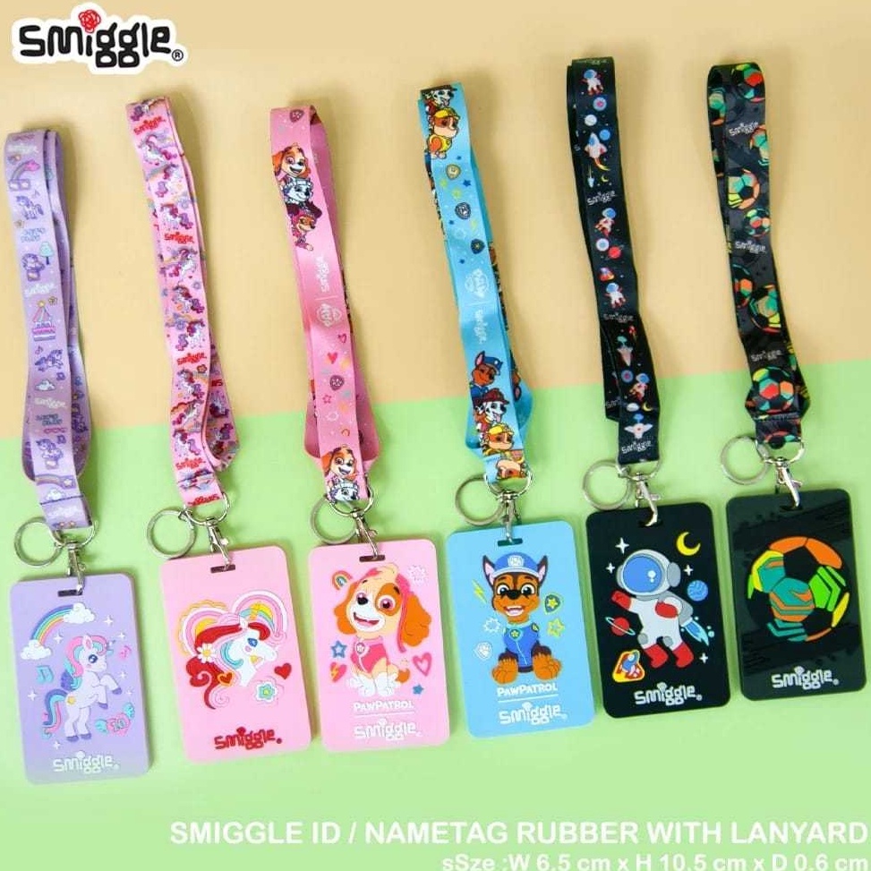 

NAMETAG ID CARD SMIGGLE RUBBER DENGAN TALI KODE P9V8