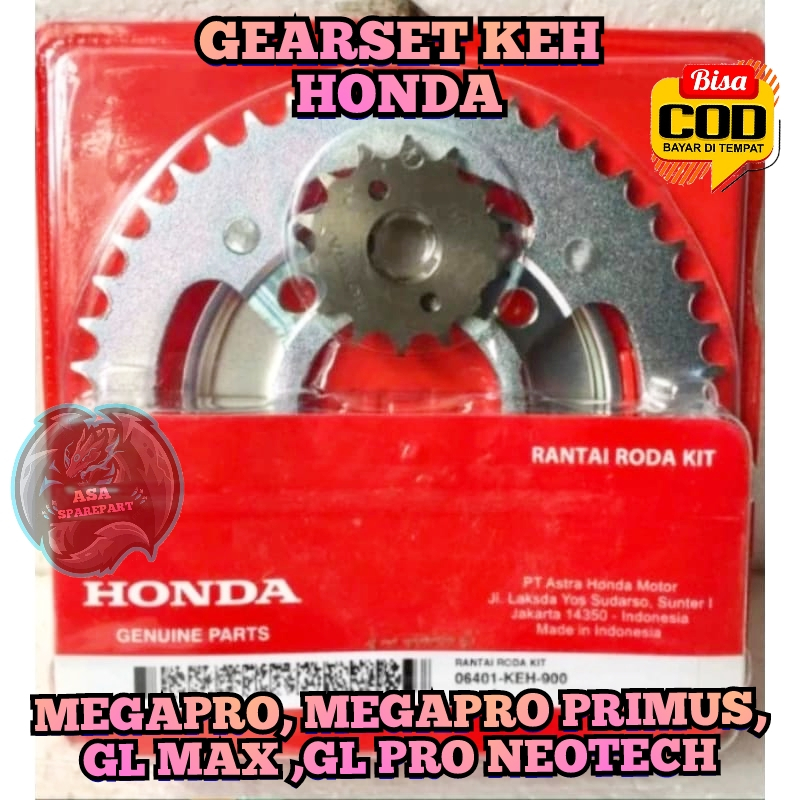 Gearset KEH Motor Honda Megapro Lama , Mega Pro Primus , GL Max , GL Pro Neotech , MP Old Gear Set G