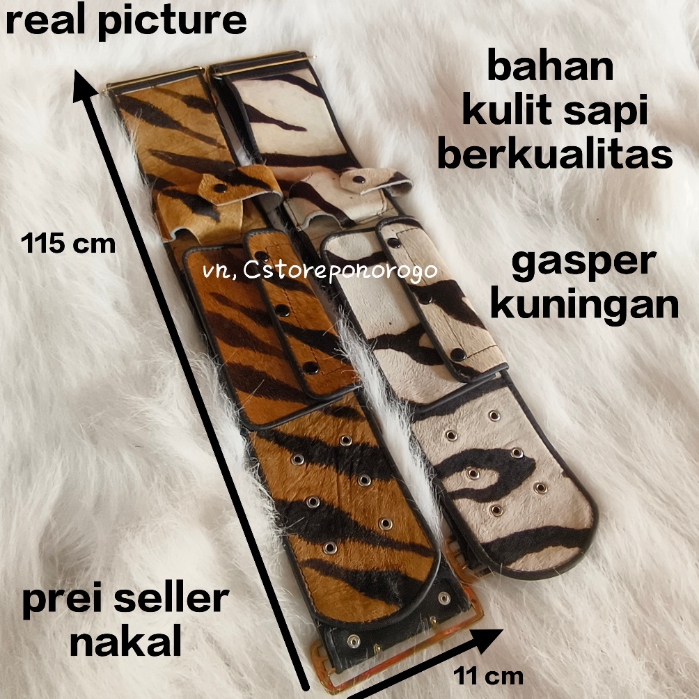 KODE Q28E SABUK BOPO 11 CM MOTIF MACAN FULL KULIT GAK CAMPURAN  sabuk bopo  sabuk kulit  sabuk haji 