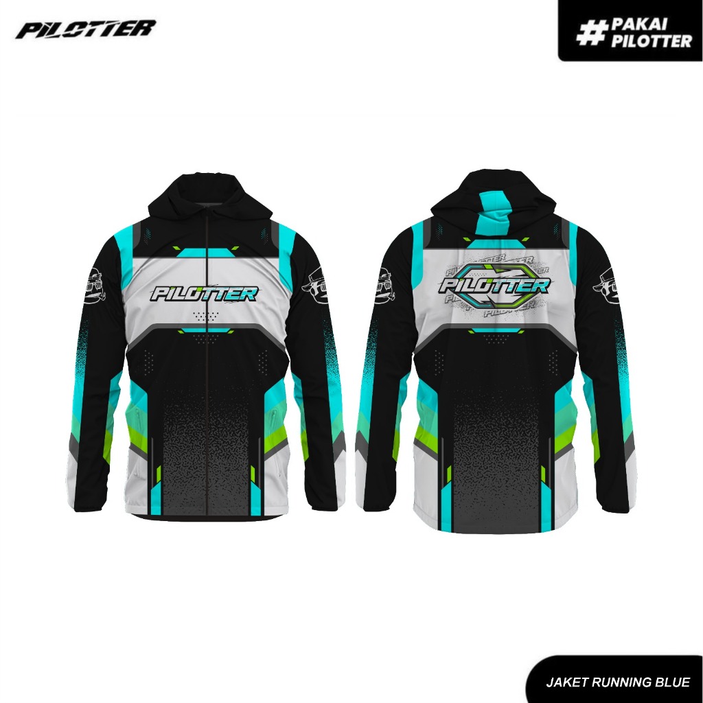 Pilotter Parasut Biru Original Free Sticker