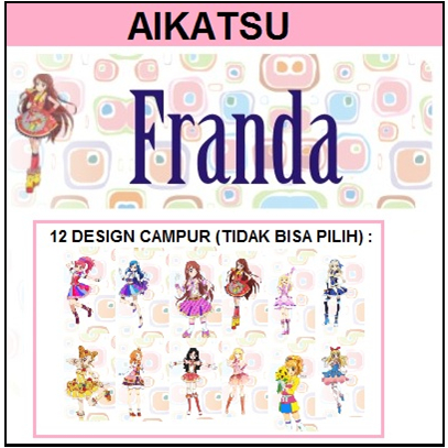 

STIKER STICKER LABEL NAMA WATERPROOF BASIC: AIKATSU