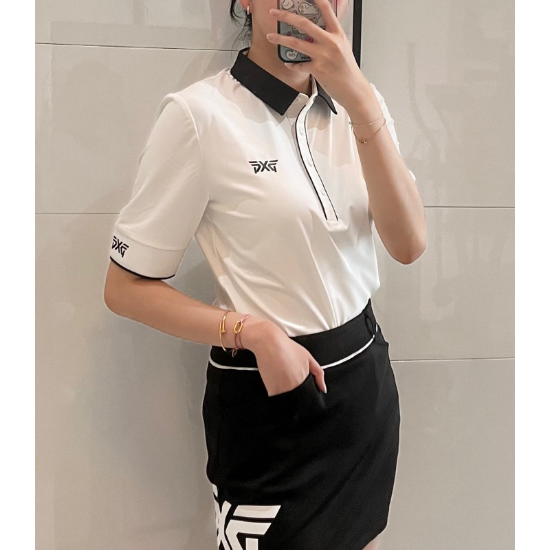 duniagolf PG halfsleeve polo lined golf polo baju golf wanita