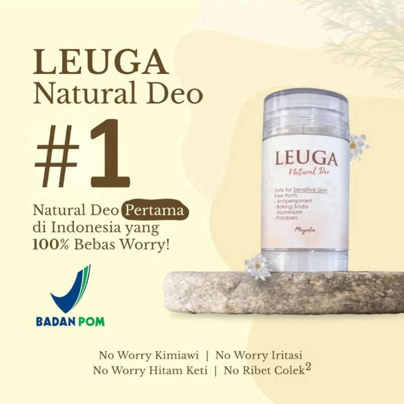 Leuga Natural Deo for sensitive skin  Kulit sensitif  Macaron Natural Deodorant by Hegar Natural y X