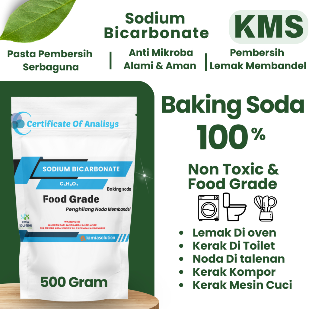 

Baking Soda - Sodium Bicarbonate Food Grade / Soda Kue 500 gr By KimiaSolution