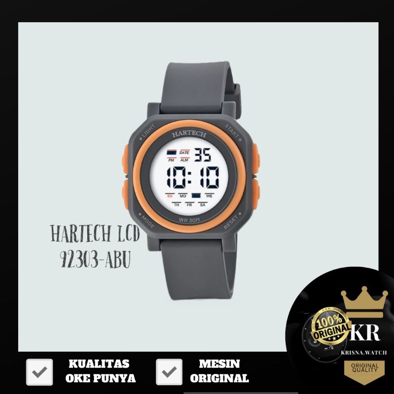 Jam Tangan Hartech LCD 92303 Pria Wanita Original