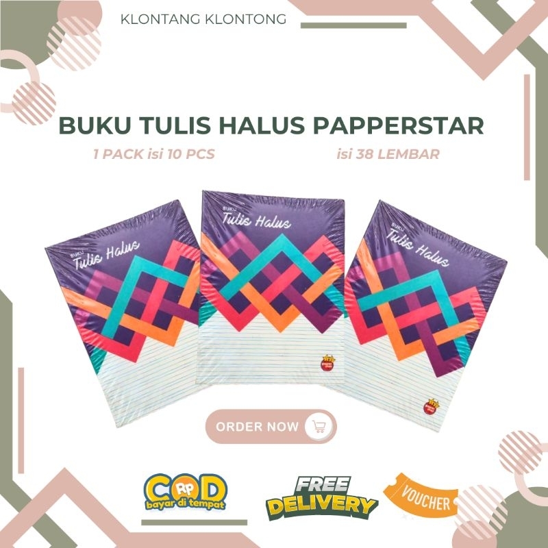 

[1 PACK] Buku Tulis Halus Paper Star isi 38 Lembar