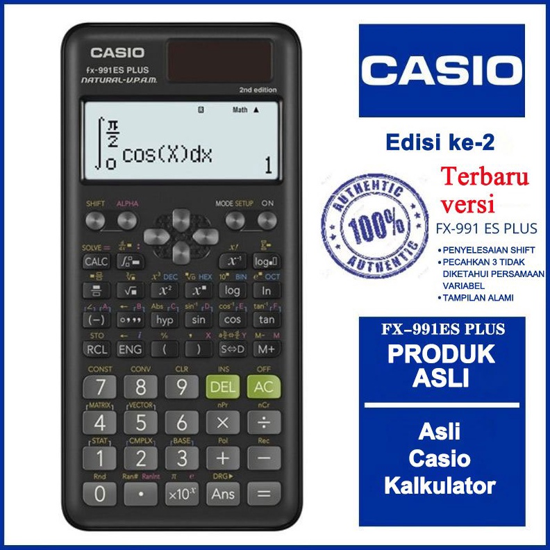 

KODE C2J5 1 asliKalkulator Scientific Casio FX991EXFX991ES PLUS Casio Original Kalkulator Calculator Scientific Kalkulator Ilmiah Kalkulator Sekolah Garansi Resmi 3 Tahun 2nd edition Kalkulator Casio Scientific Calculator Casio Scientific