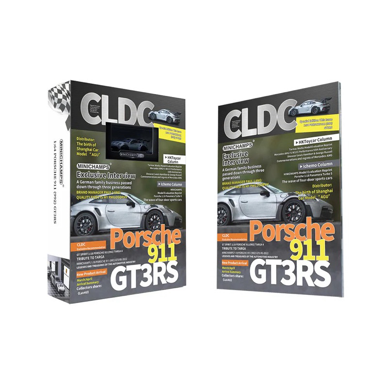 Minichamps 1:64 Porsche 911 GT3 RS Silver CLDC Magazine Exclusive