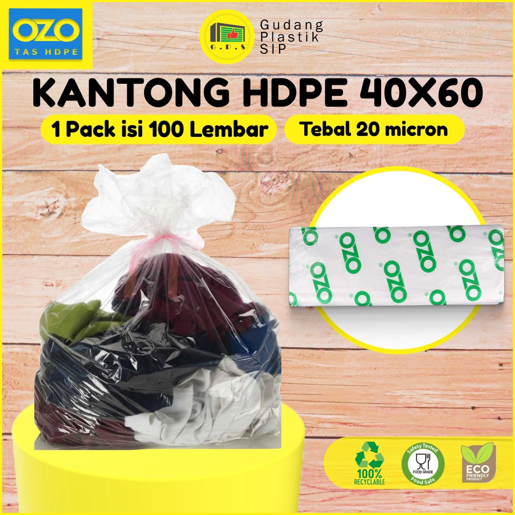 KODE V8F Kantong Plastik Laundry Bag Tebal UK 4x6 HDPE
