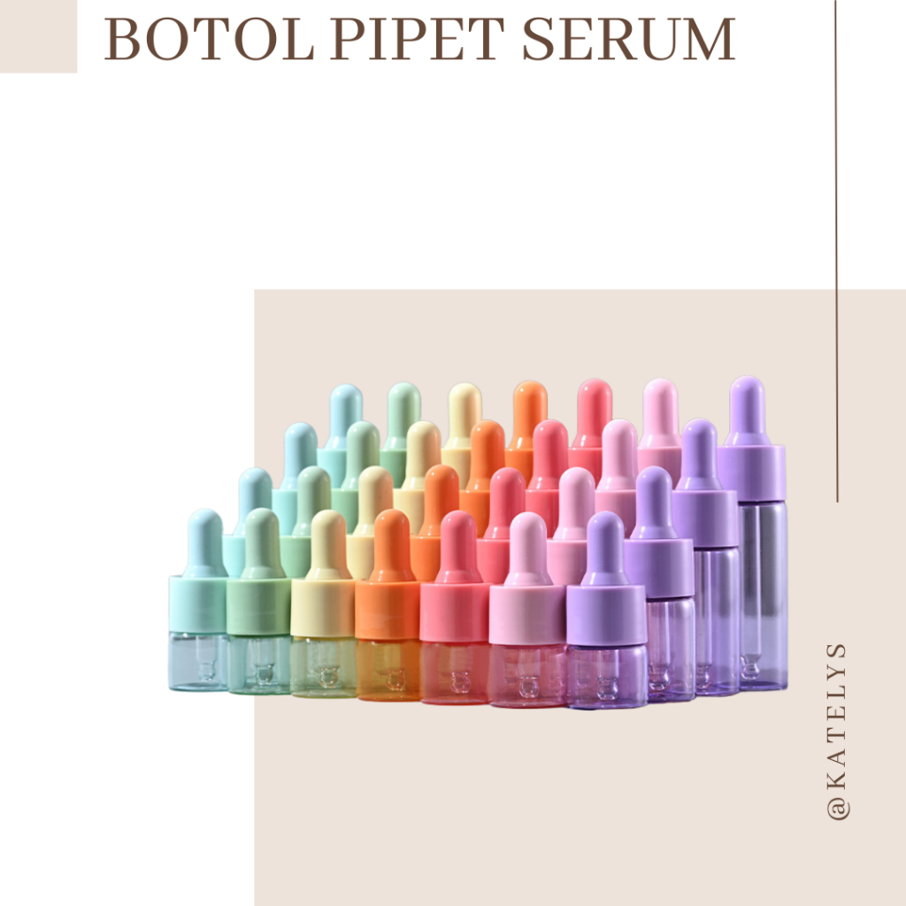 Botol Pipet Serum Pastel Skincare | Bottle Share In Jar | Botol Pipet Kaca