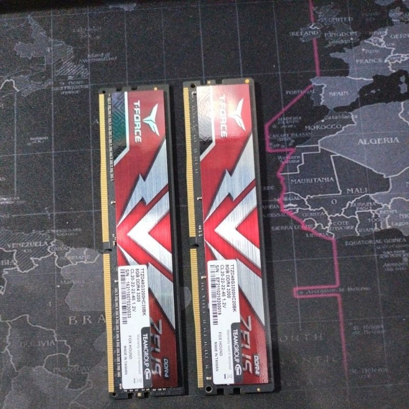 RAM KIT 16 GB DDR4, 2X8 GB, Teamgroup Zeus 3200 CL20
