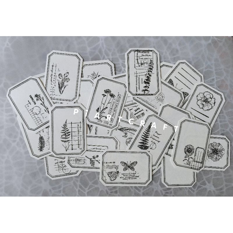 

MEMOPADs - 34 sheets vintage papers for scrapbook journal decoration DIY
