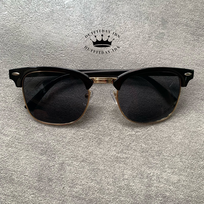 Kacamata Bronx Clubmaster Black Gold Sunglasses