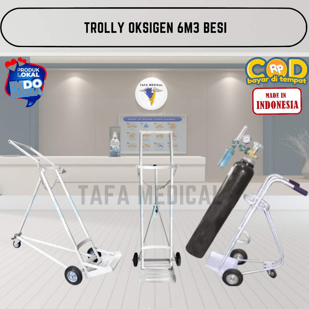 Trolly Tabung Oksigen 6m3 Besi