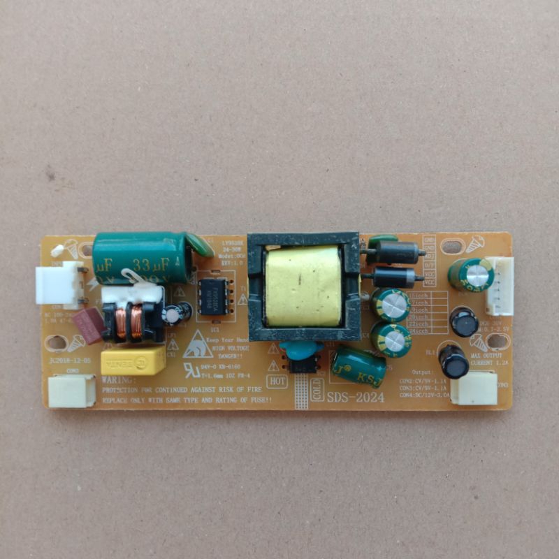 Psu power suplay regulator tv AOYAMA 20 LED warna original copotan