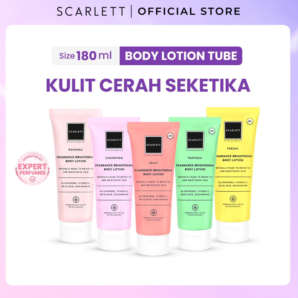 Scarlett Whitening Body Lotion Mencerahkan  Kemasan Baru Tube 18ml r C7X2