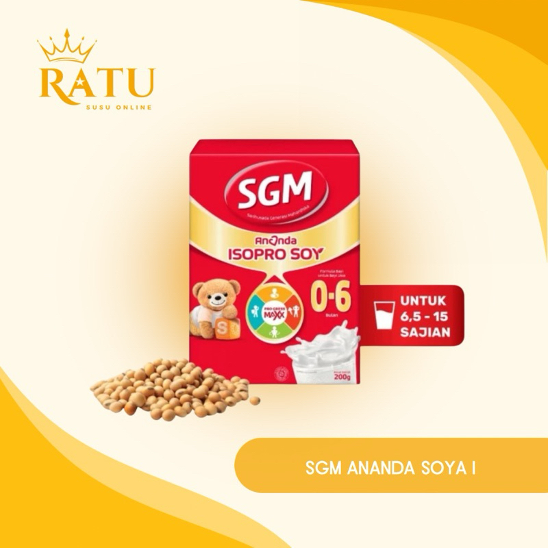 SGM ANANDA SOYA 1 - ISOPRO SOY - Susu Formula  Bayi 0-6 Bulan - 200 gram