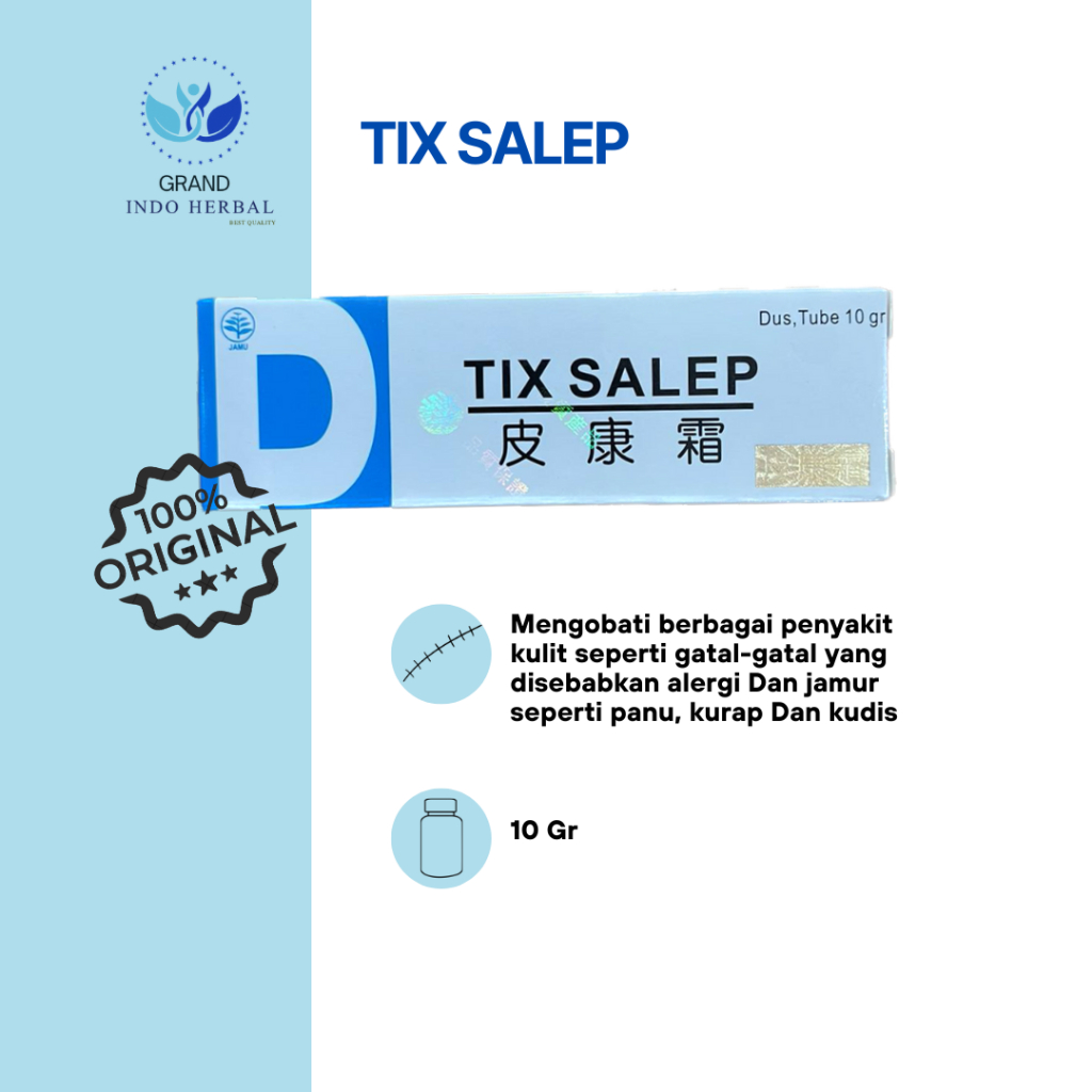Tix Salep ( Pi Kang Suang Biru ) - Salep Obat Gatal, Jamur, Kadas, Kurap