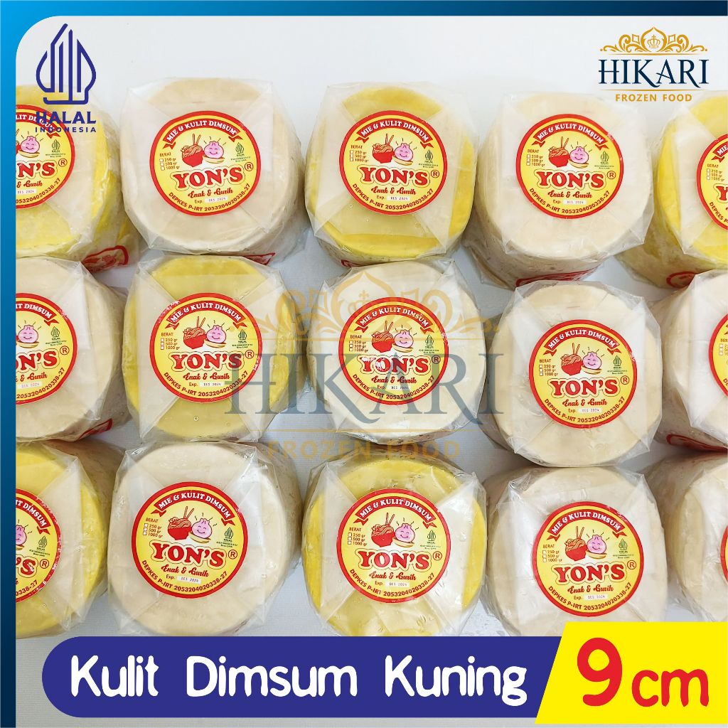 

Kulit Dimsum YON'S Siomay Gyoza - Warna Kuning 9CM - 500gr (90pcs)