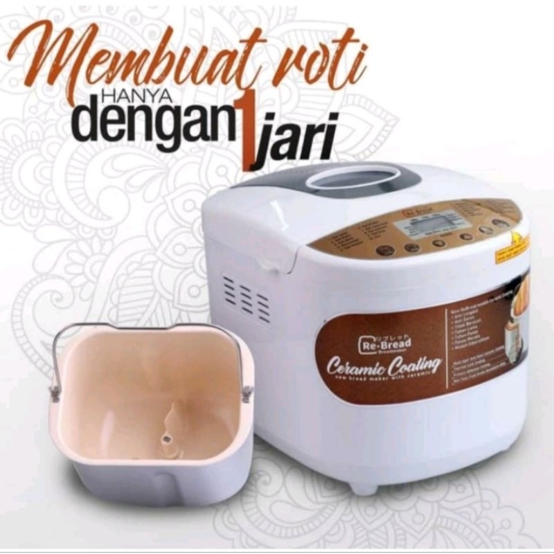 PRELOVED REBREAD GOOD QUALITY Bread Maker Mesin Pembuat Roti Praktis Lengkap Buku Resep Roti Sehat R