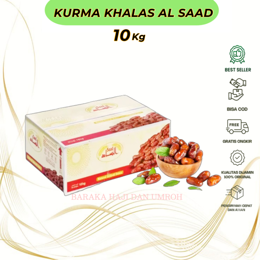 Kurma Khalas Saad 10 Kg - Kurma Khalas 10 kg - Kurma saad10 kg - kurma 10kg