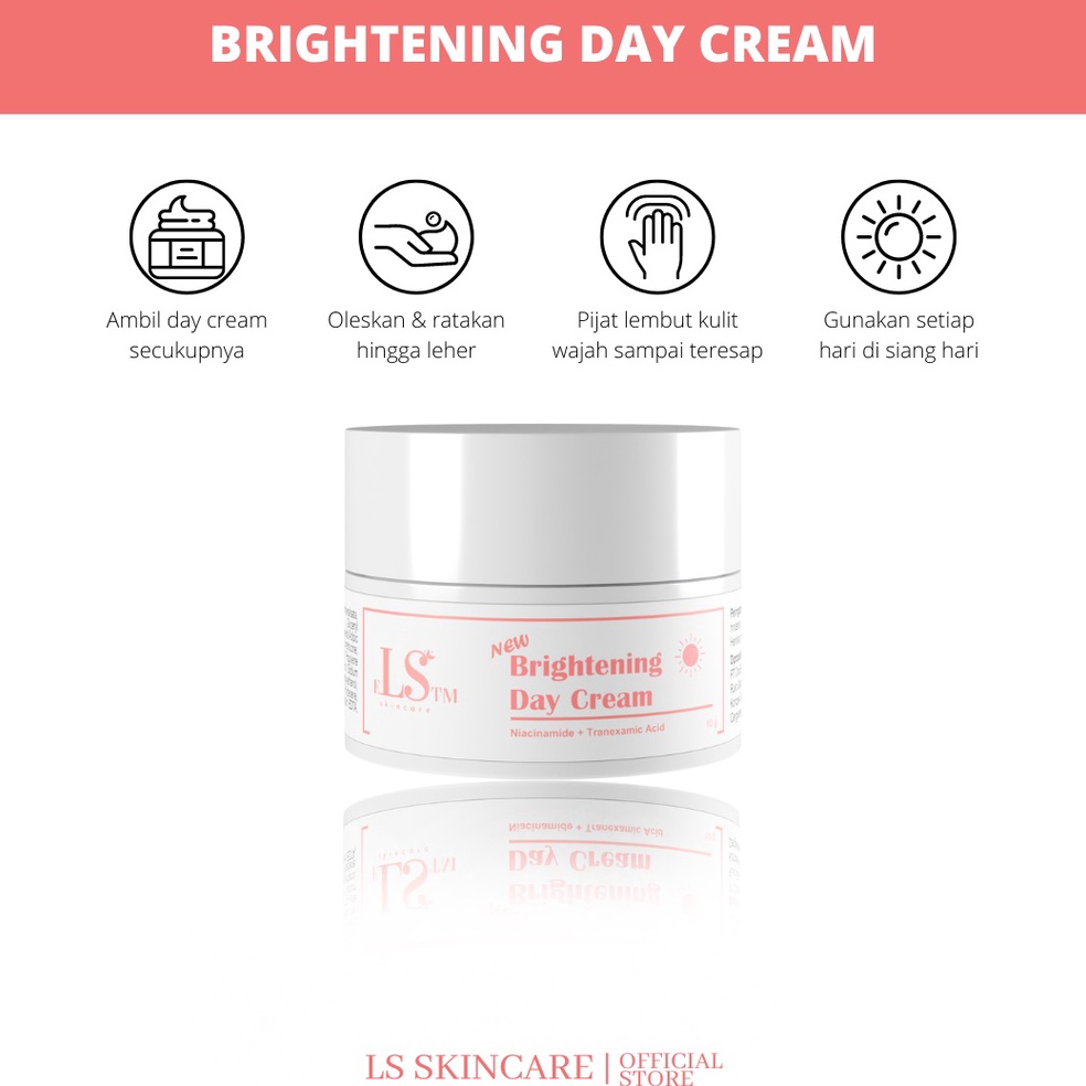 LS SKINCARE Brightening Day Cream Krim Siang Sunblok ELSTM l ZG8