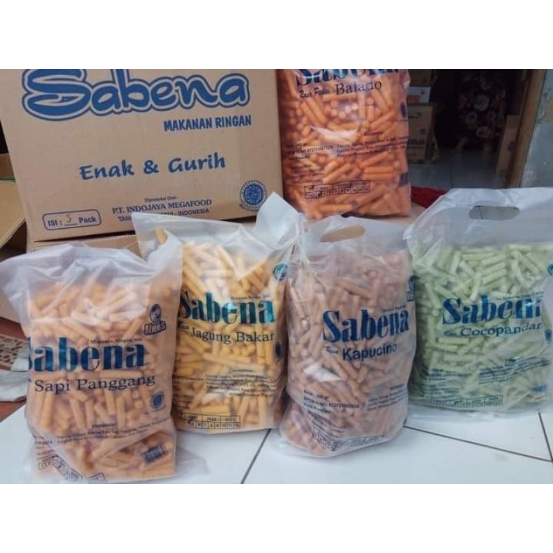 

SNACK SABENA ANEKA VARIAN RASA kopi, keju, pandan, sapi panggang