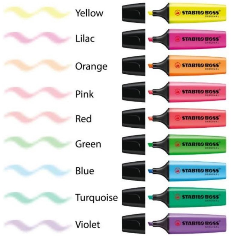 

KUALITAS OKE Stabilo Boss Original Textliner Highlighter Warna Neon Harga Satuan