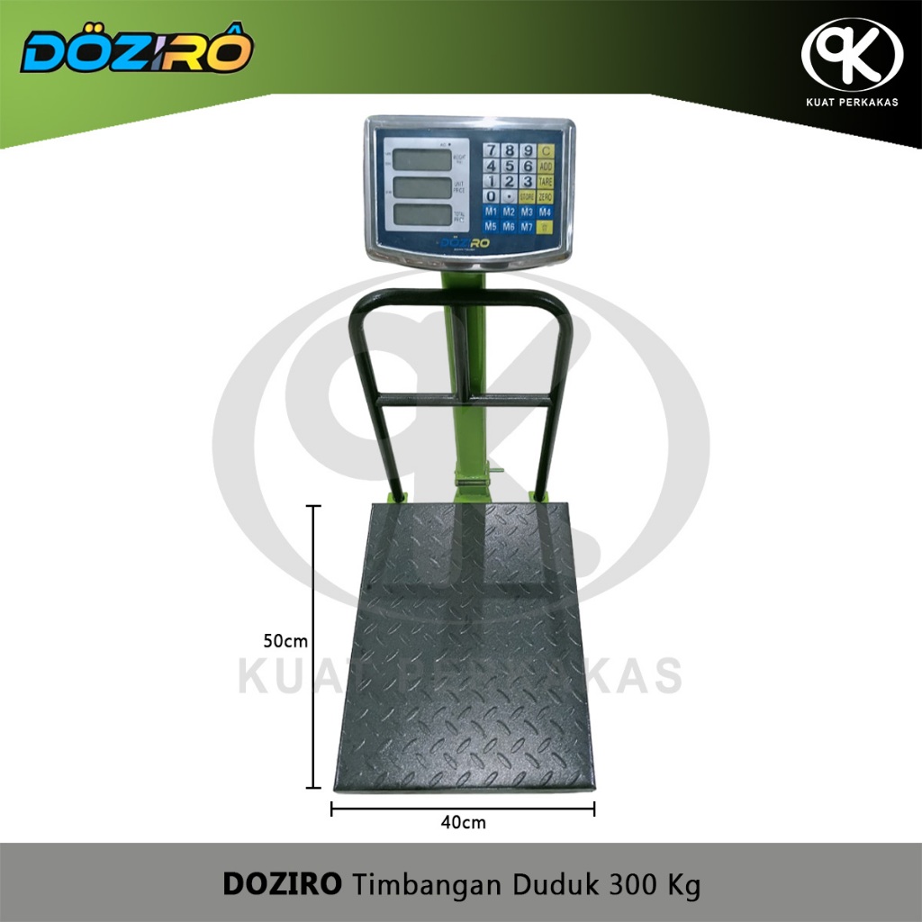 Timbangan Duduk 300 Kg DOZIRO Digital Scale Akurasi 20g Double Display