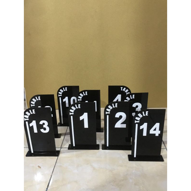 JUAL NOMOR MEJA RESTO AKRILIK
