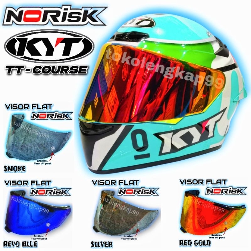 Kaca TT Course | Kaca helm TT Course | Visor flat kyt tt course | NORISK TT COURSE | Kaca kyt tt cou
