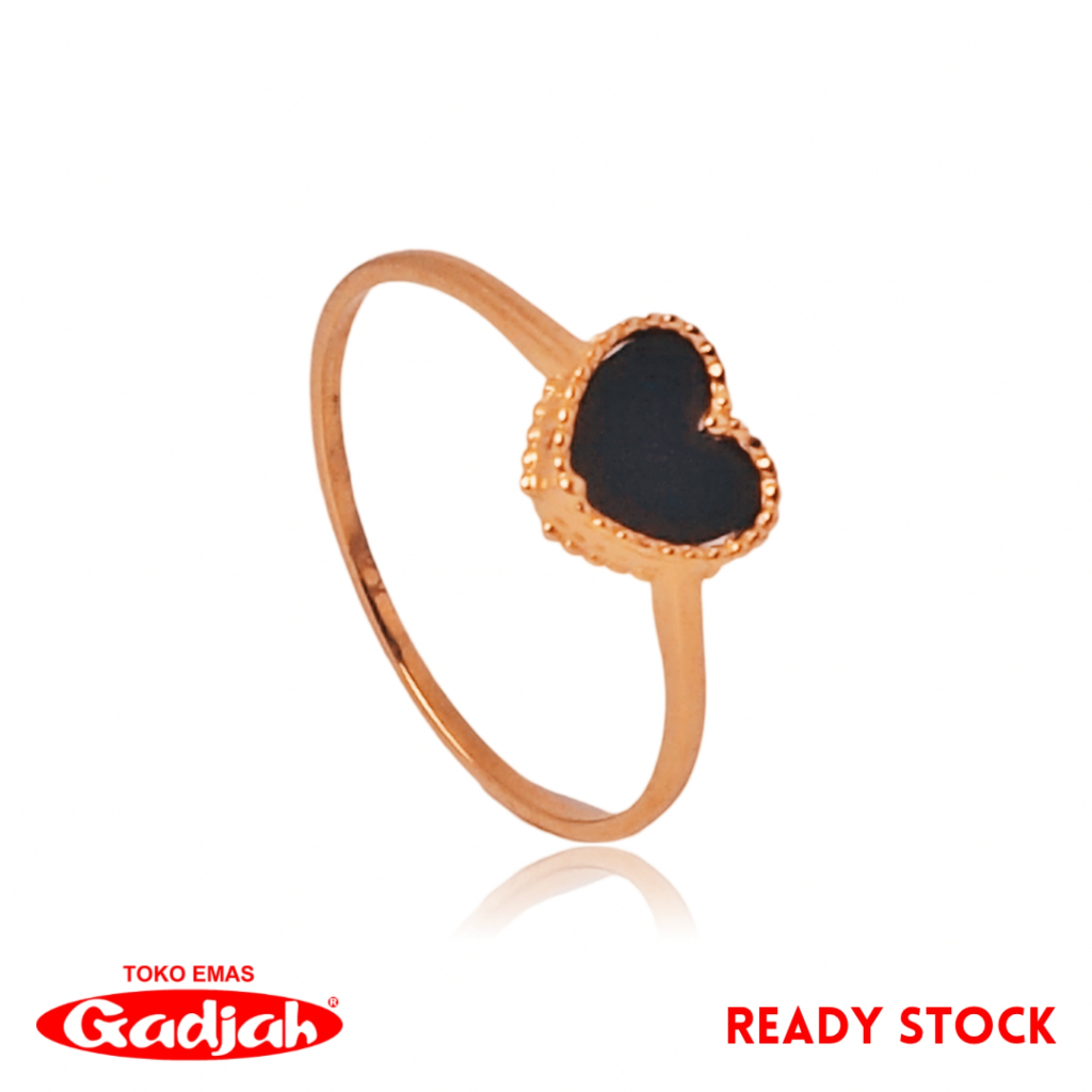 Cincin Emas Waru Keramik Titik Samping - Toko Emas Gadjah