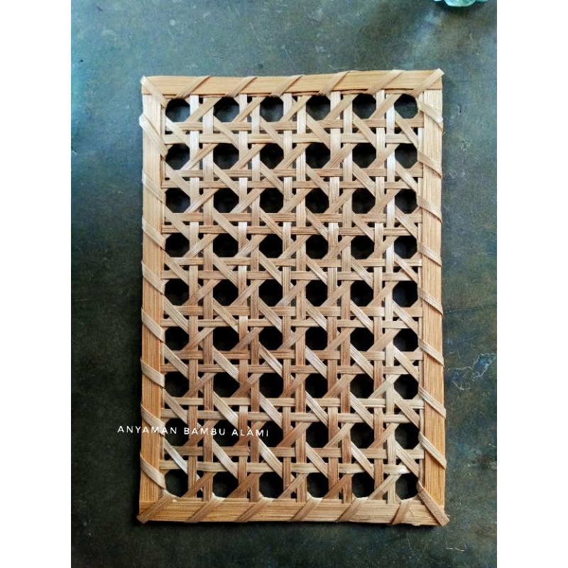 Anyaman Bambu Dekorasi Foto / Tatakan Gelas Piring
