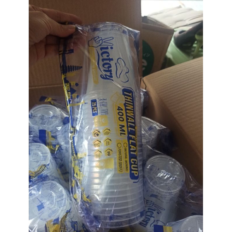 

Gooku 28 Store Victory Thinwall Cup Injection + Tutup 400 Ml Dan 500 Ml / Gelas Cup Plastik Pp Tutup