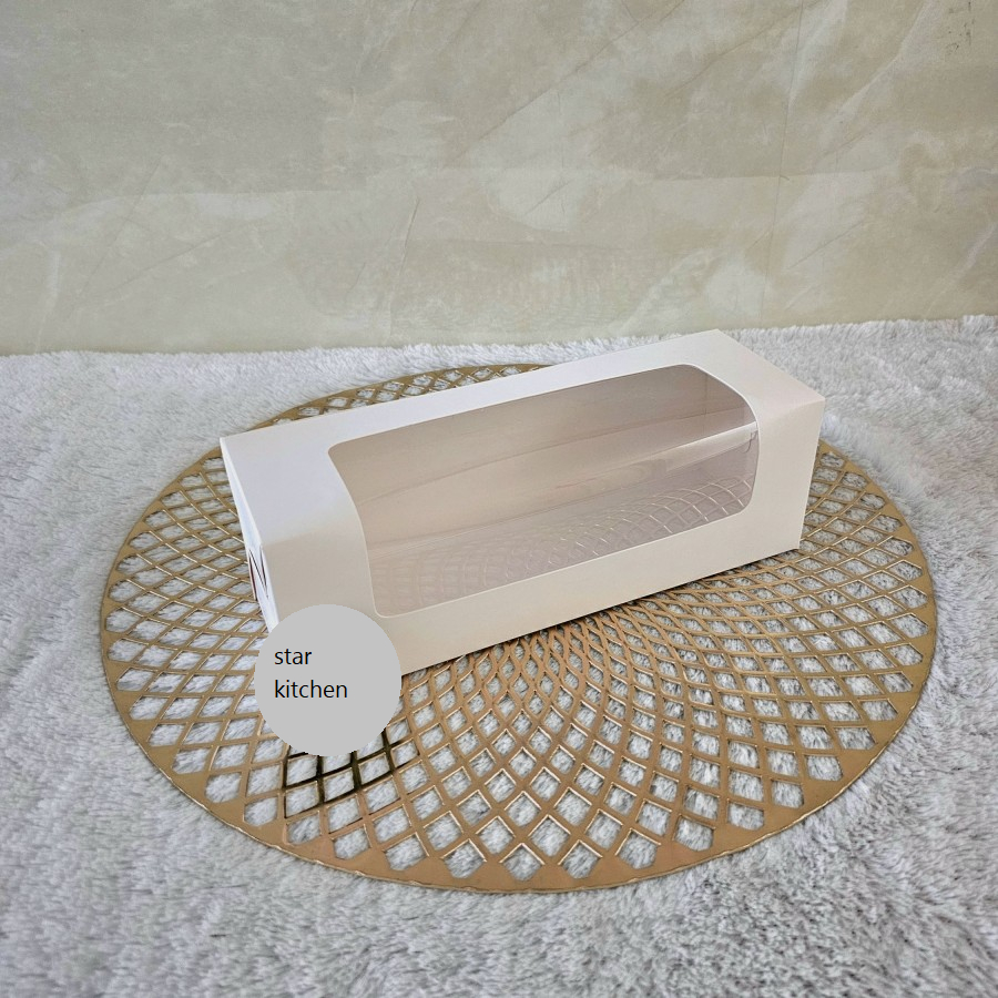 2488-BOX IVORY - KOTAK BOLU - DUS CAKE - KARDUS ROLL TART 24x8x8 (JENDELA)