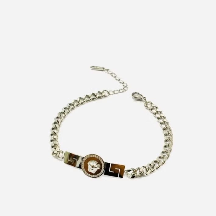 Gelang rantai titanium  motif jam anti karat