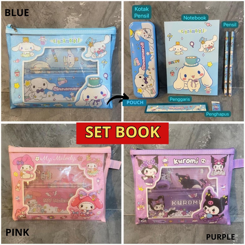 

PERLENGKAPAN ALAT TULIS SEKOLAH / SET ALAT TULIS LENGKAP / GIFT BIRTHDAY ANAK / KADO ULANG TAHUN PERALATAN TULIS / KOTAK PENSIL SANRIO
