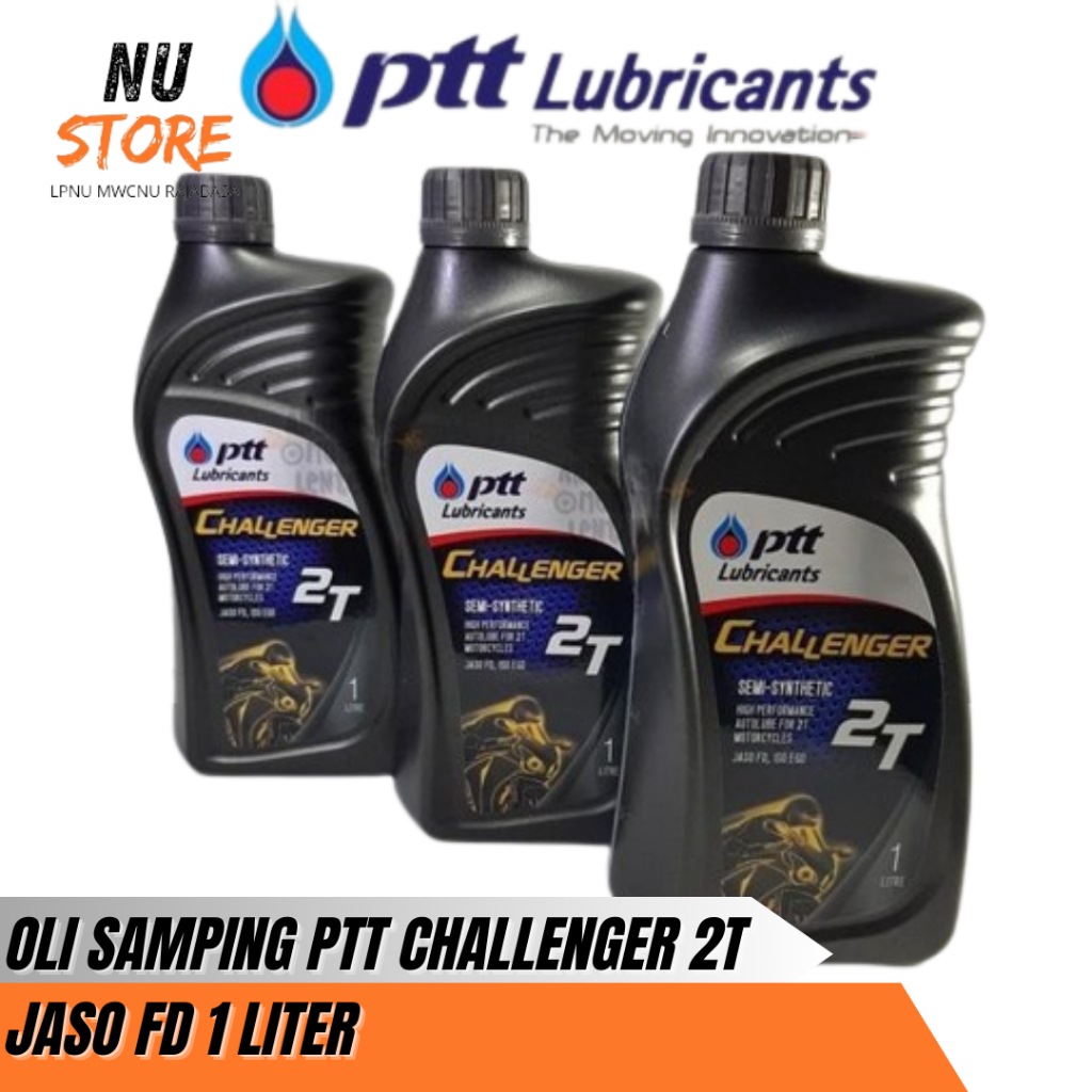 OLI SAMPING PTT CHALLENGER 2T JASO FD 1 LITER | OLI MOTOR PTT LUBRICANTS