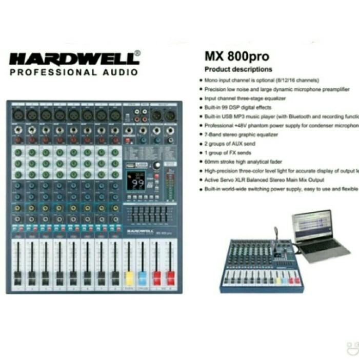 Mixer Audio Hardwell MX 800PRO MX-800PRO MX 800 PRO Original