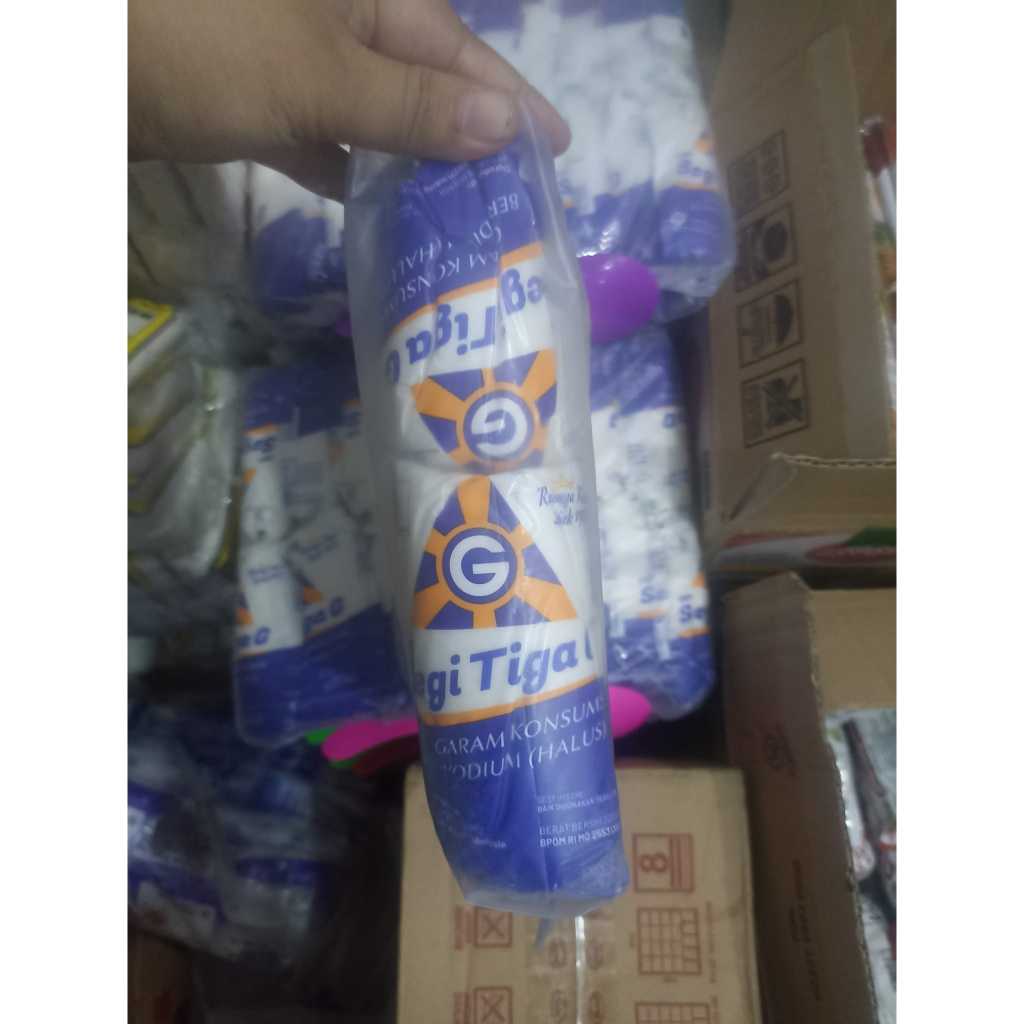 

GARAM SEGITIGA CAP G 200GR/ GARAM KONSUMSI BERYODIUM/ GARAM MURAH