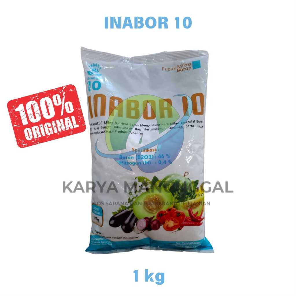 Pupuk Boron Borate 46% INABOR 10 Masa Pembuahan 1 Kg - 1 pcs