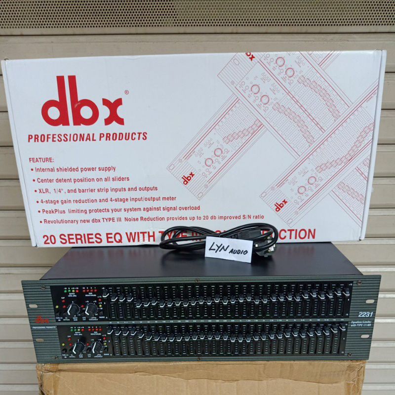EQUALIZER DBX 2231 STEREO 2X31 BAND EQUALIZER 3U 2231 KOMPONENT FULL MACRO