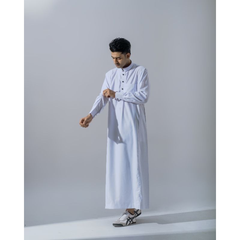 jubah putih polos pria dewasa / jubah polos haji umroh pria