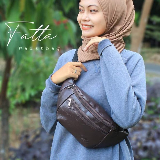 aqq QUINTA FATTA WAISTBAG DISTRO 23*14*8 UNISEX BAHAN KULIT SINTETIS ABSTRAK UKURAN BESAR TAS