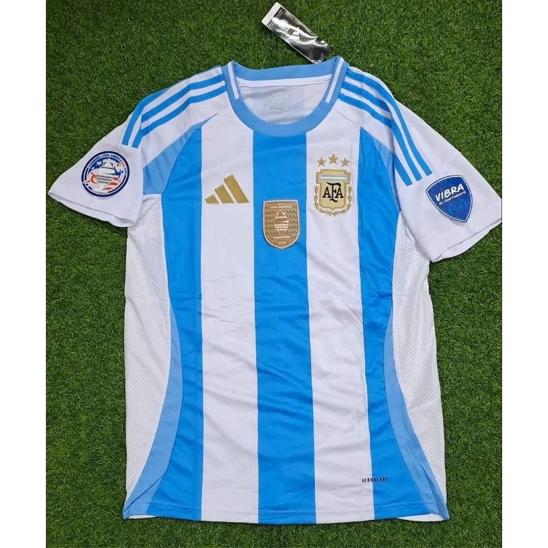 JERSEY ARGENTINA HOME COPA AMERIKA 2024 FULL PATCH - BAJU BOLA ARGENTINA HOME TERBARU COPA AMERIKA F